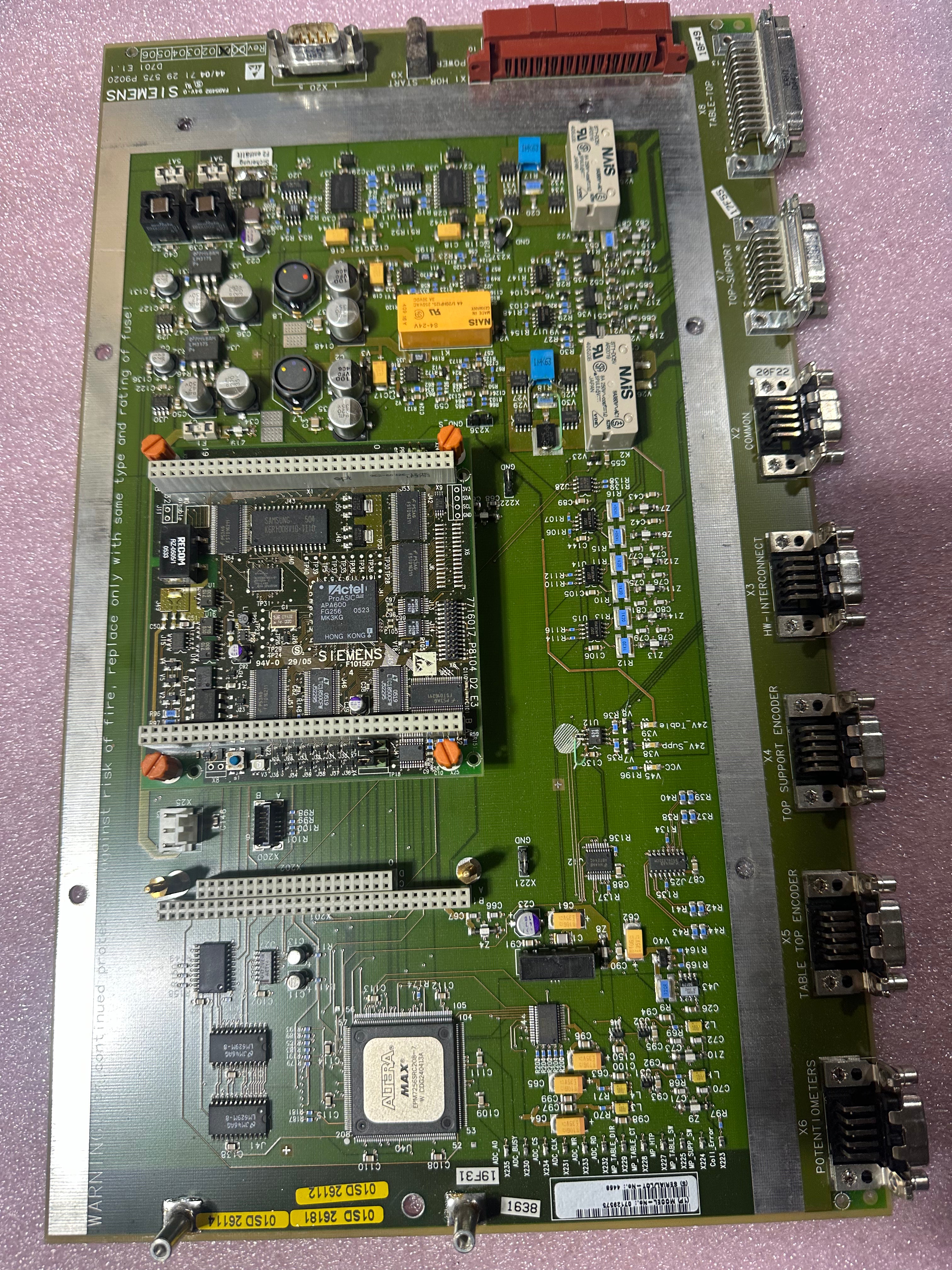 SIEMENS Sensation CT Scanner Parts P/N 07129575