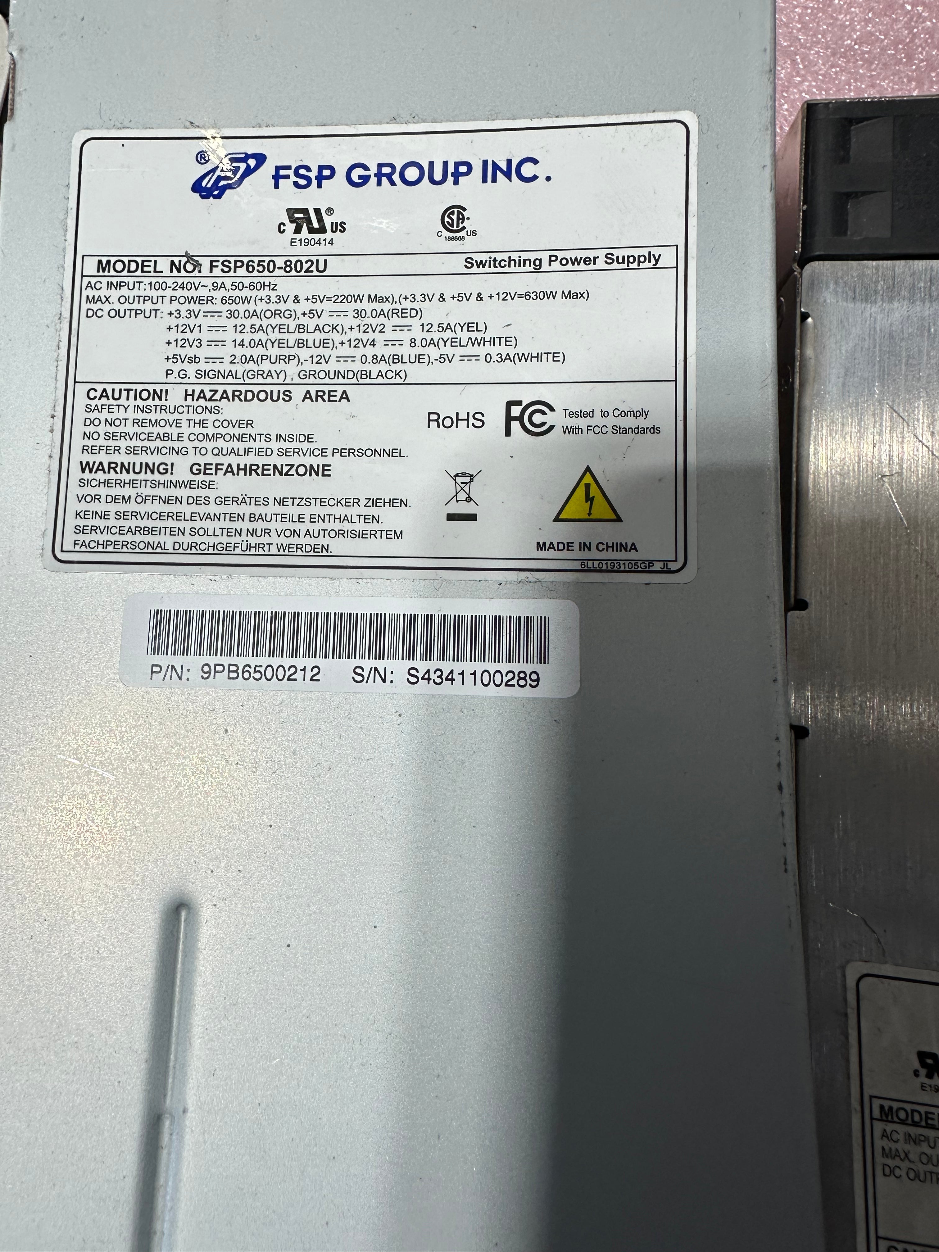 PHILIPS BRILLIANCE CT Scanner Parts P/N FSP460-601u power supply