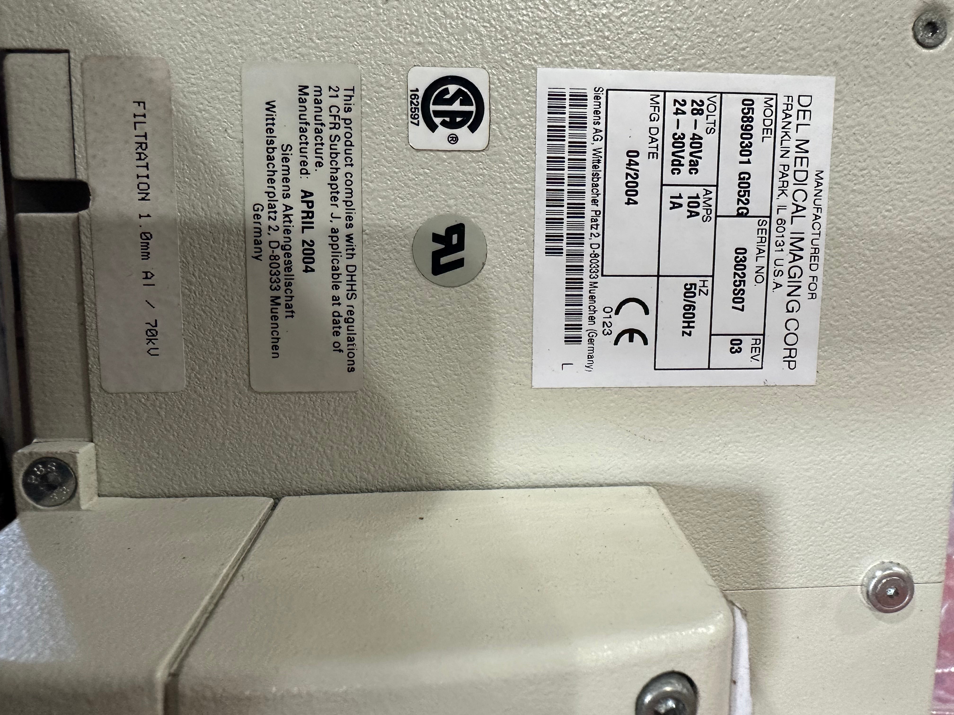 DEL / SIEMENS Parts P/N 5890301G052G