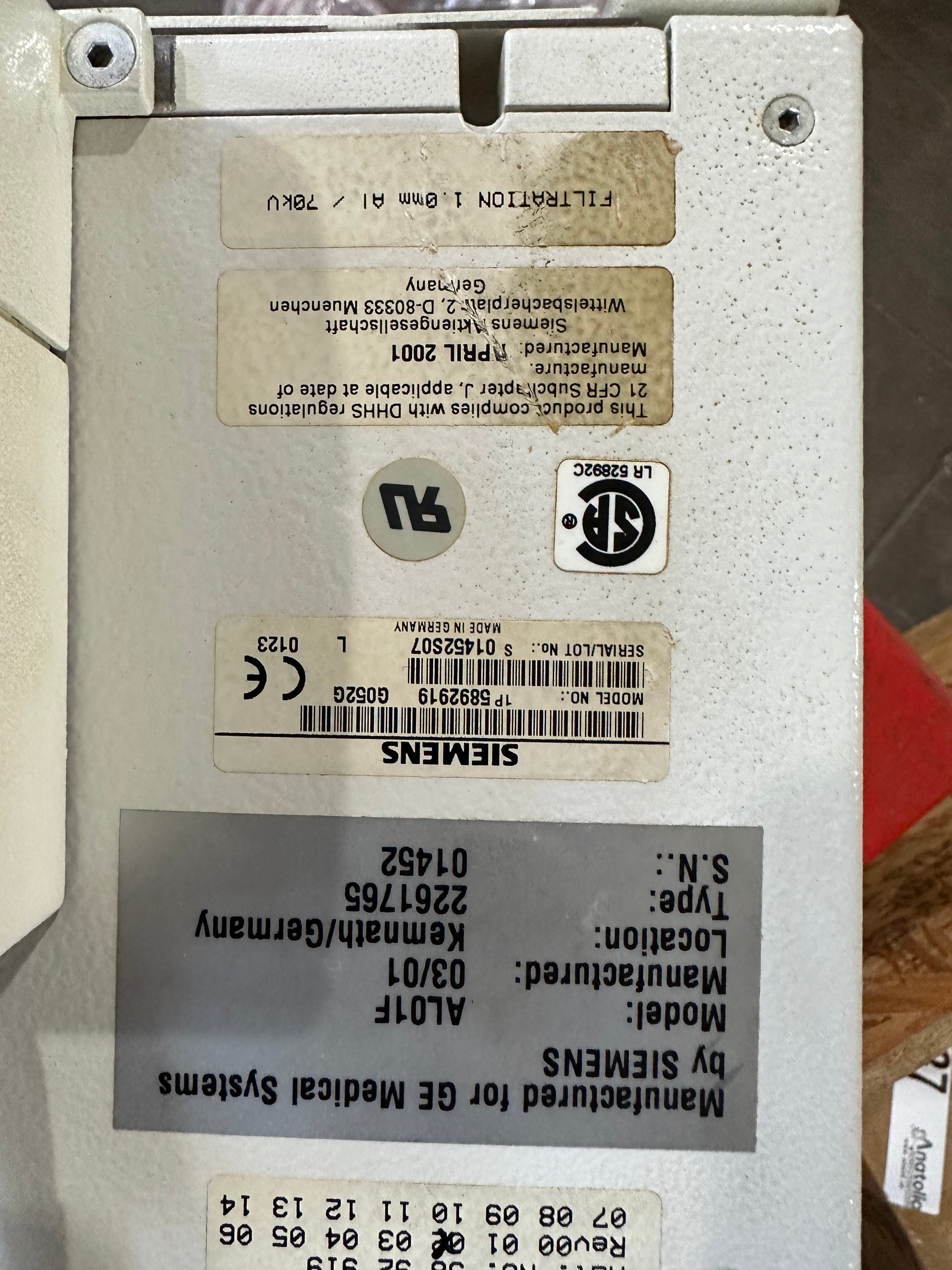 SIEMENS Collimator - X-Ray Parts P/N 5892919