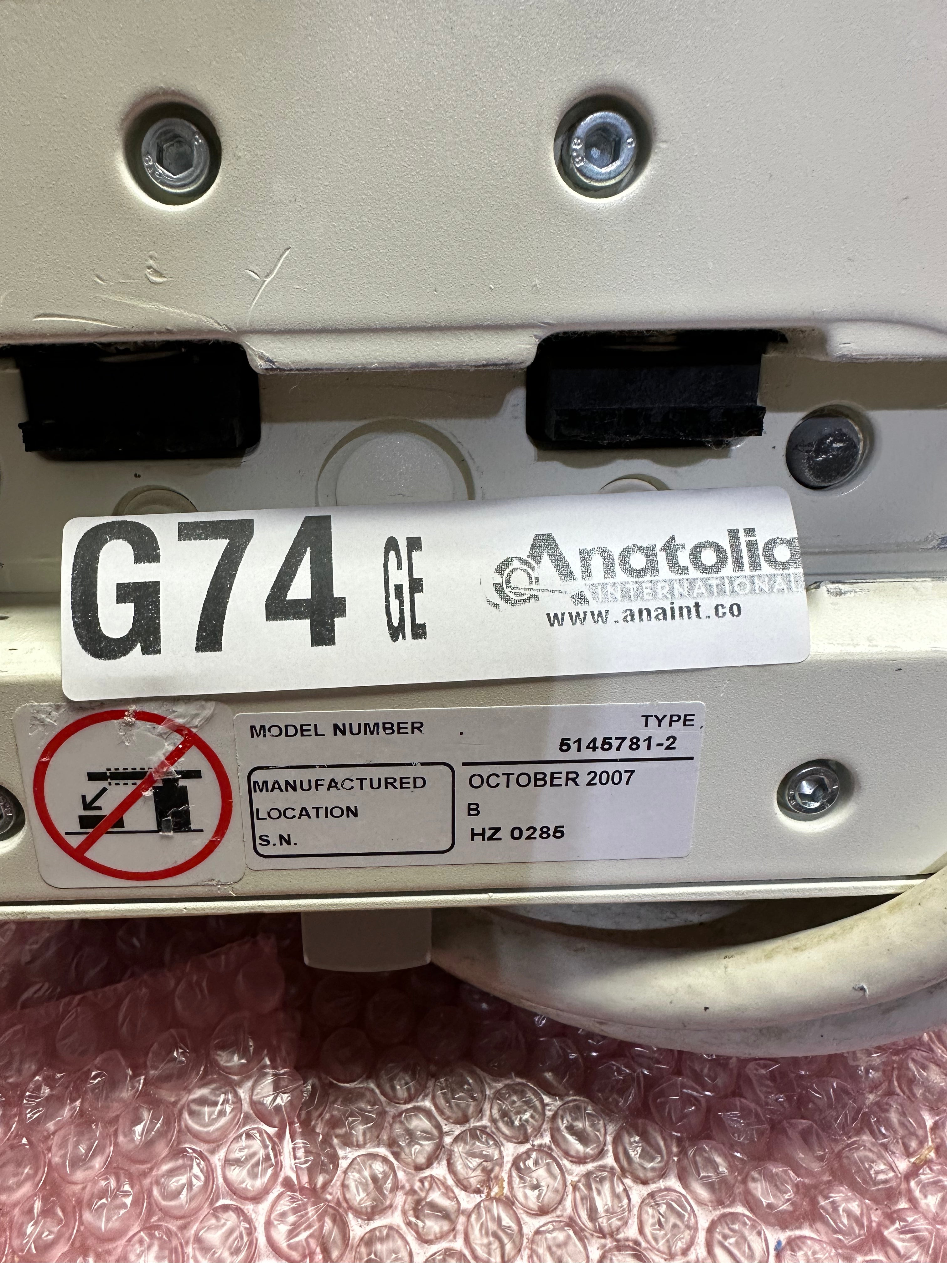 GE Innova 2100IQ, Innova 4100IQ Cath Angio Lab Parts P/N 5145781-2