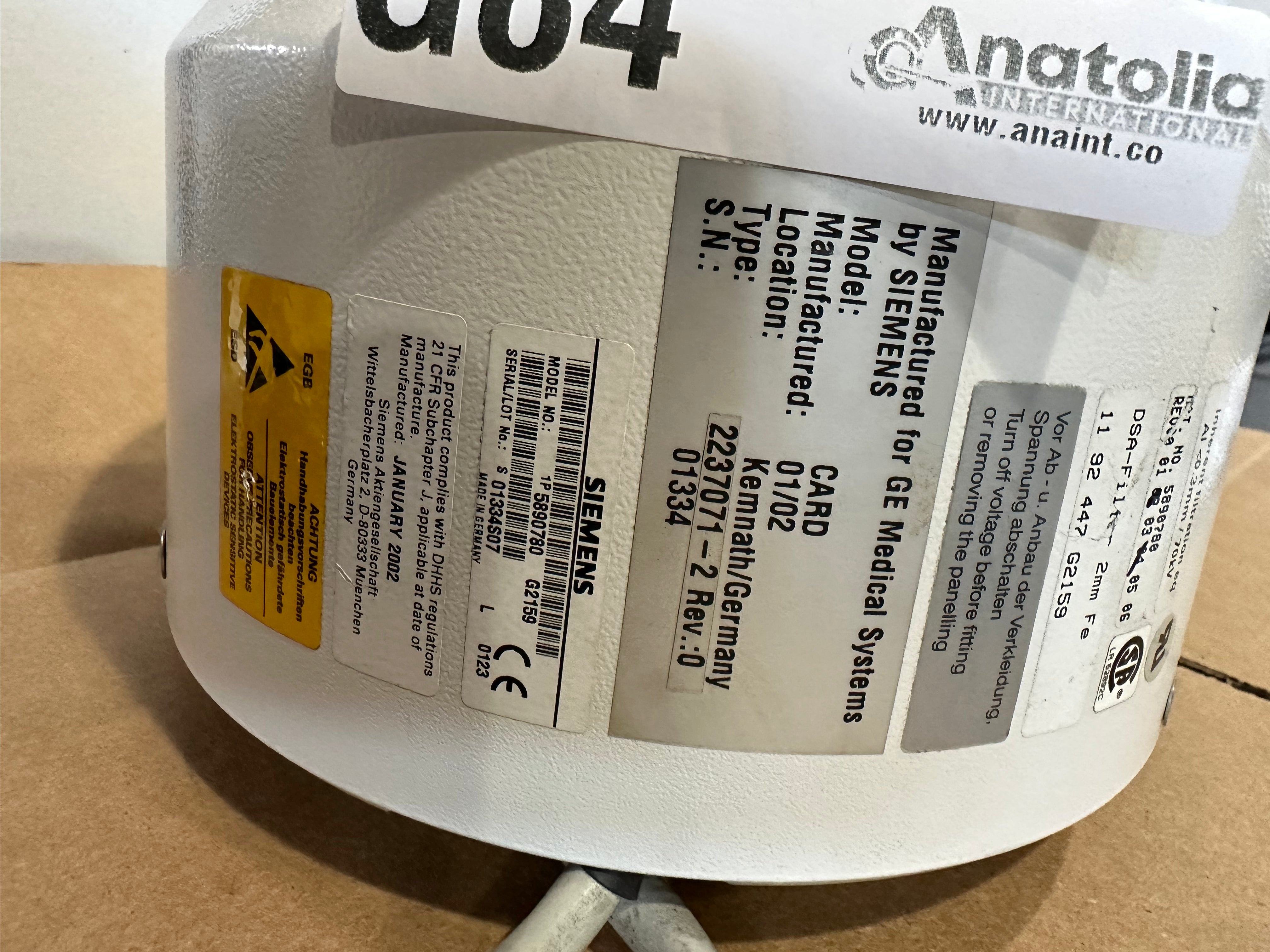 GE INNOVA 2000 Cath Lab Parts P/N 2237071-2 / 5890780