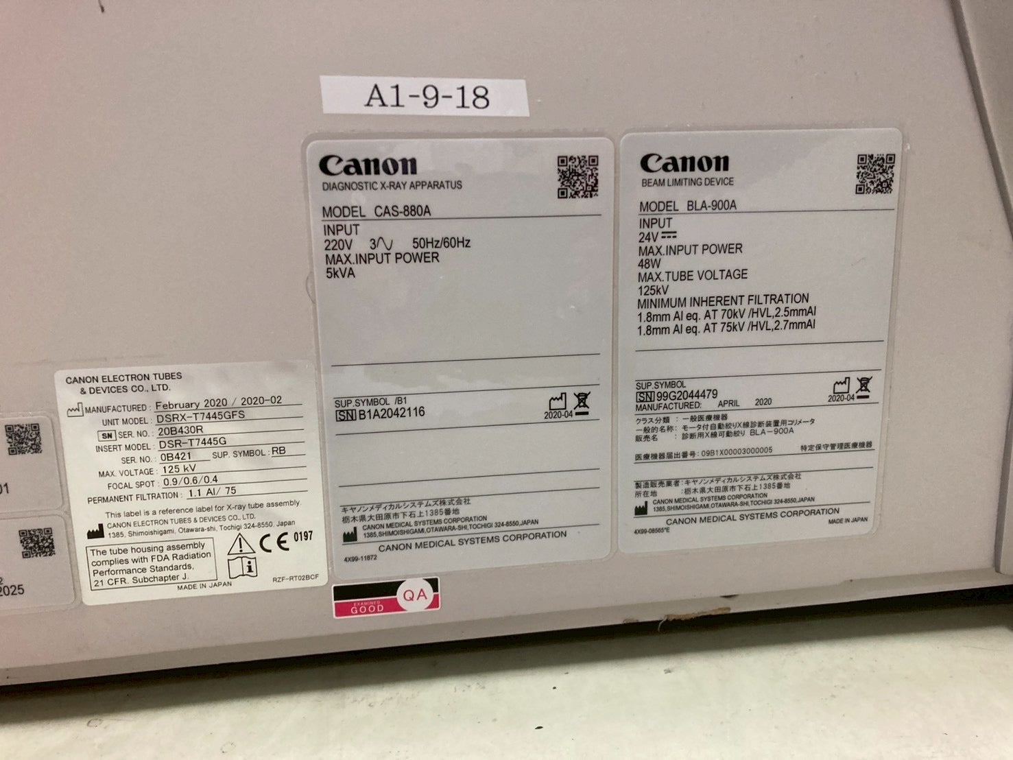 Canon Alphenix Cath Angio Lab