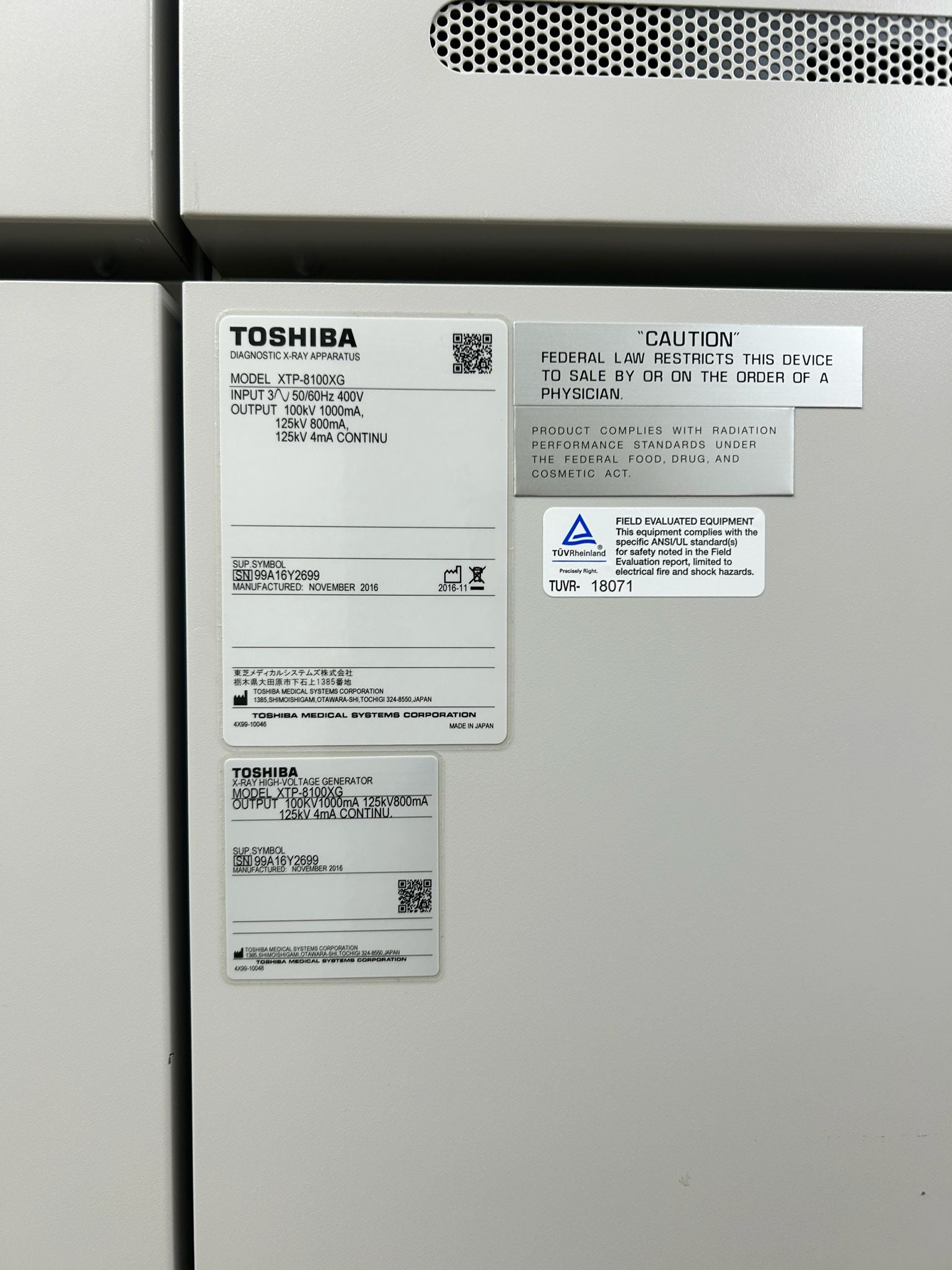 Toshiba Infinix Biplane Angio
