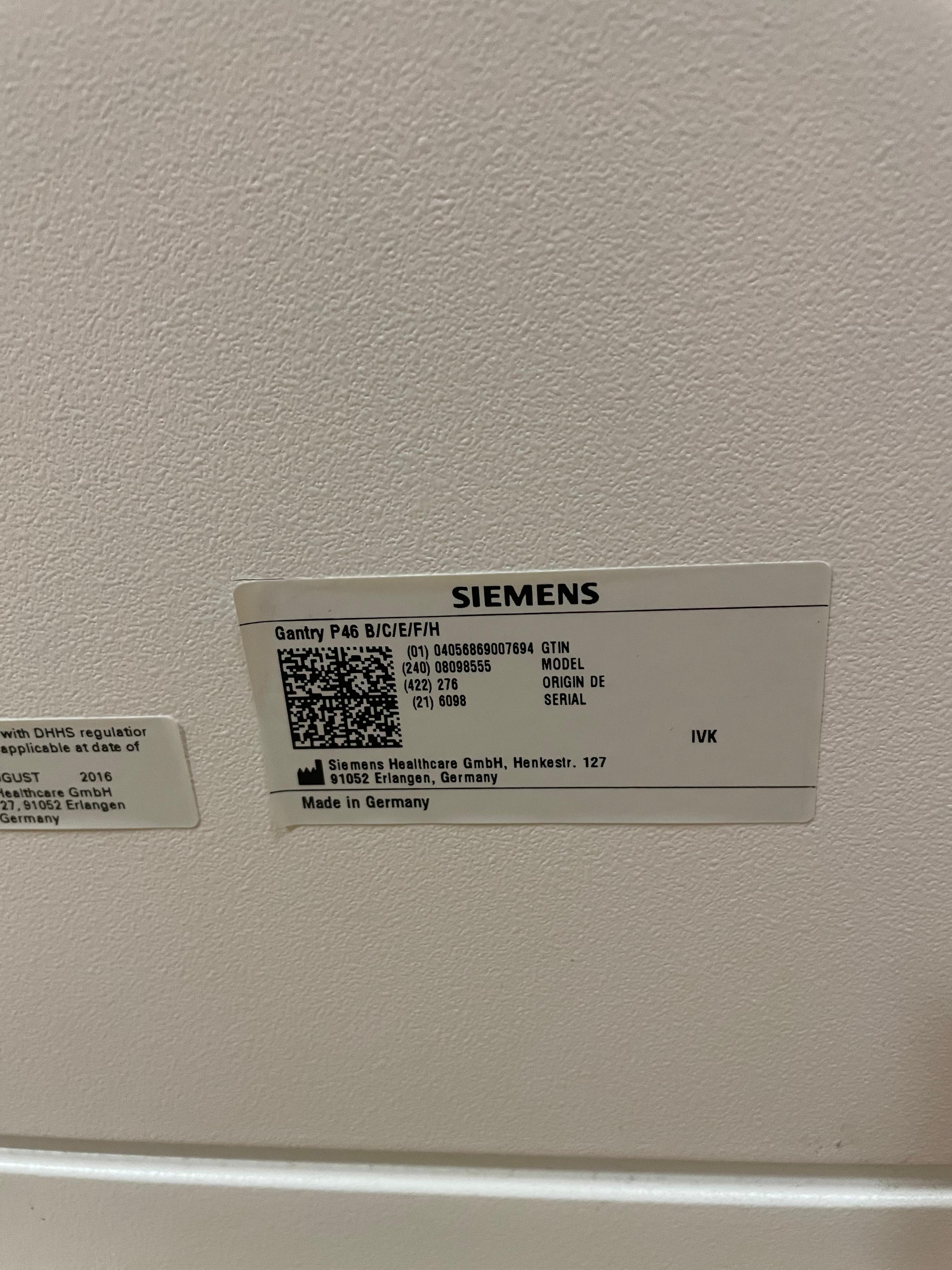 Siemens Definition AS20 Open RT CT Scanner