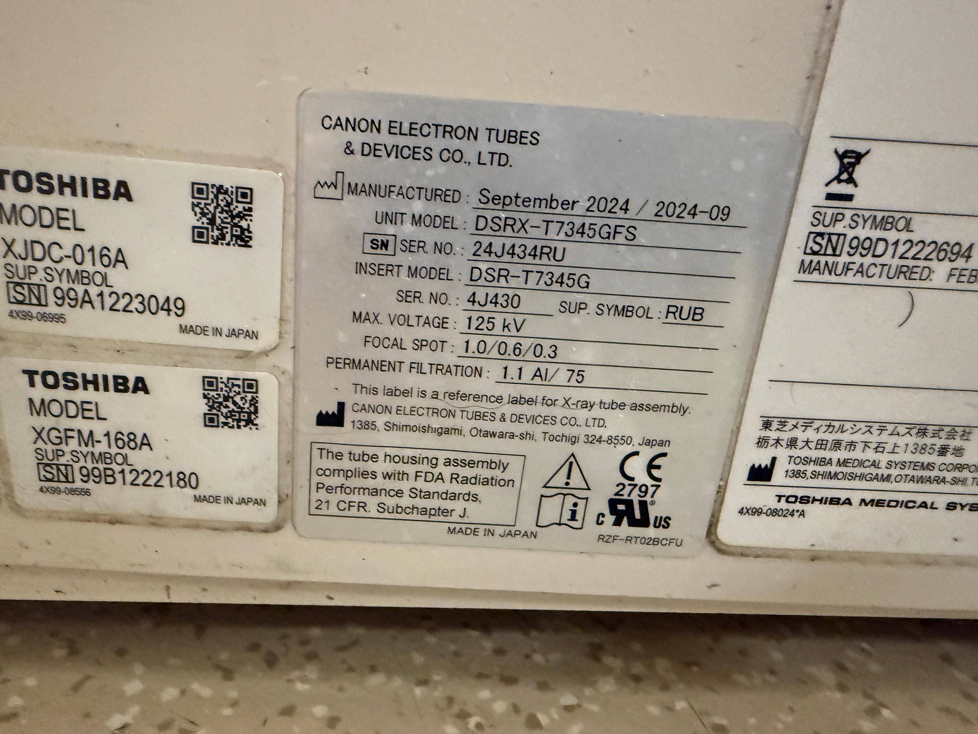Toshiba Infinix VF-i Angiography Machine