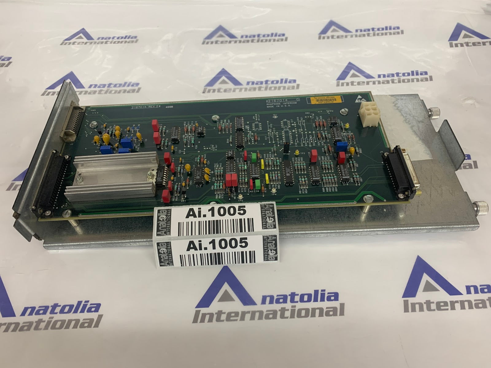 Intercom board For GECTi P/N:2167014
2167015 Rev. 2. Pulled from functioning Equipment, contact for more info.