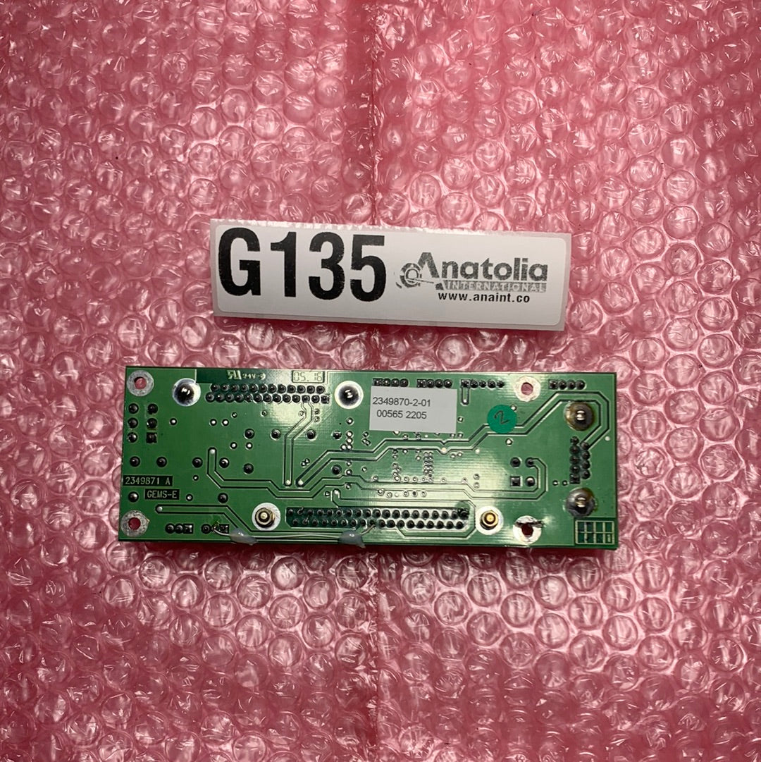 Lift Interco Board for GE Innova 2100iQ Cath Lab - P/N: 2349870-2-01