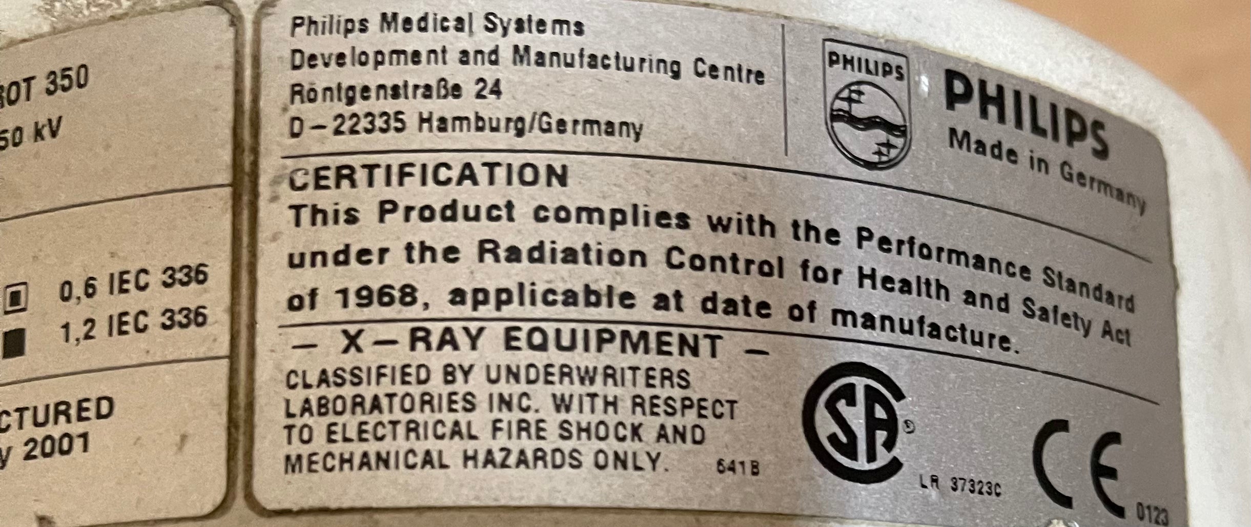 X-Ray Tube Philips SRO 33100 ROT 350