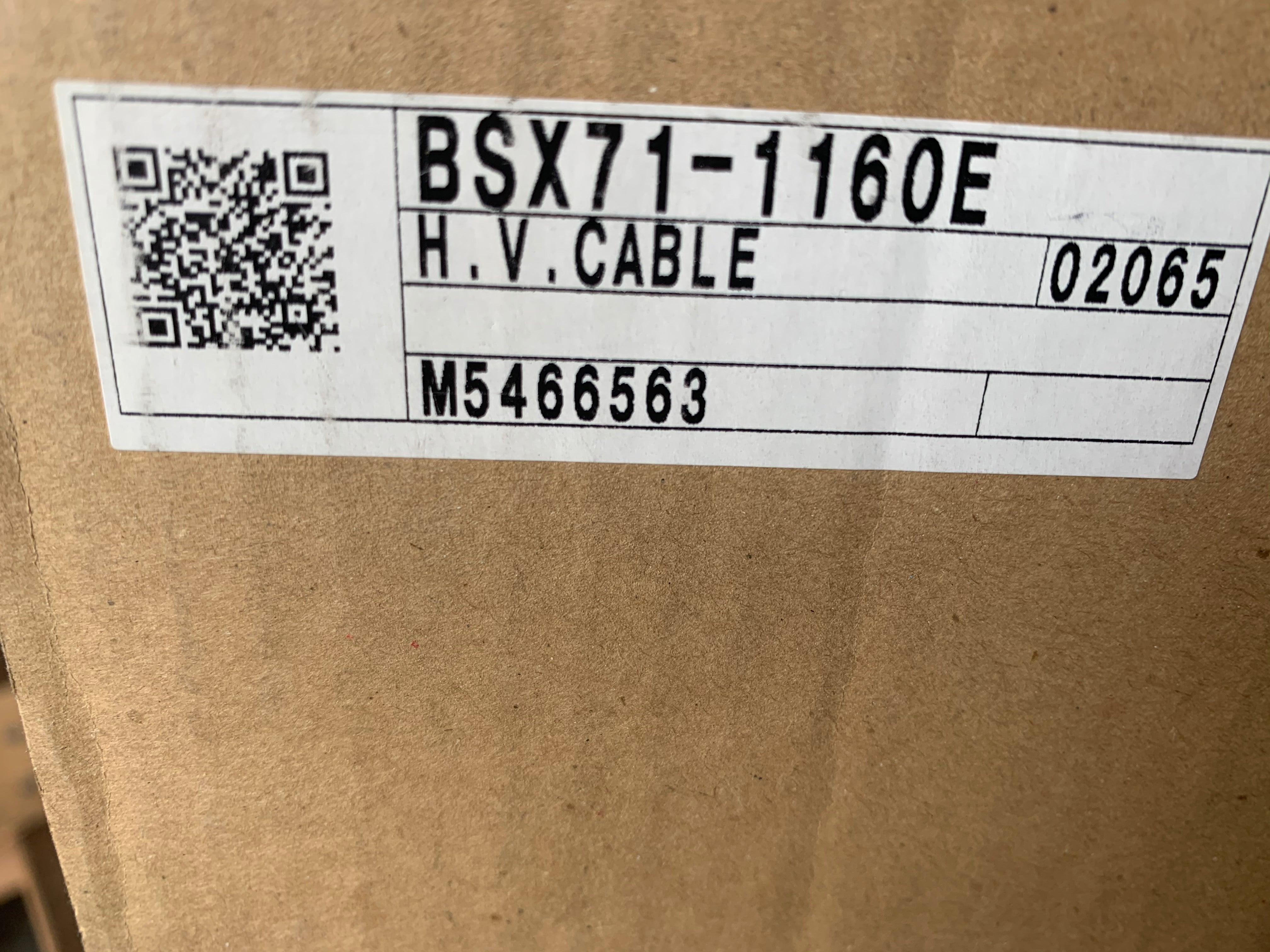 BSX71-1160E HV Cable Claymount P/N 18300 18299