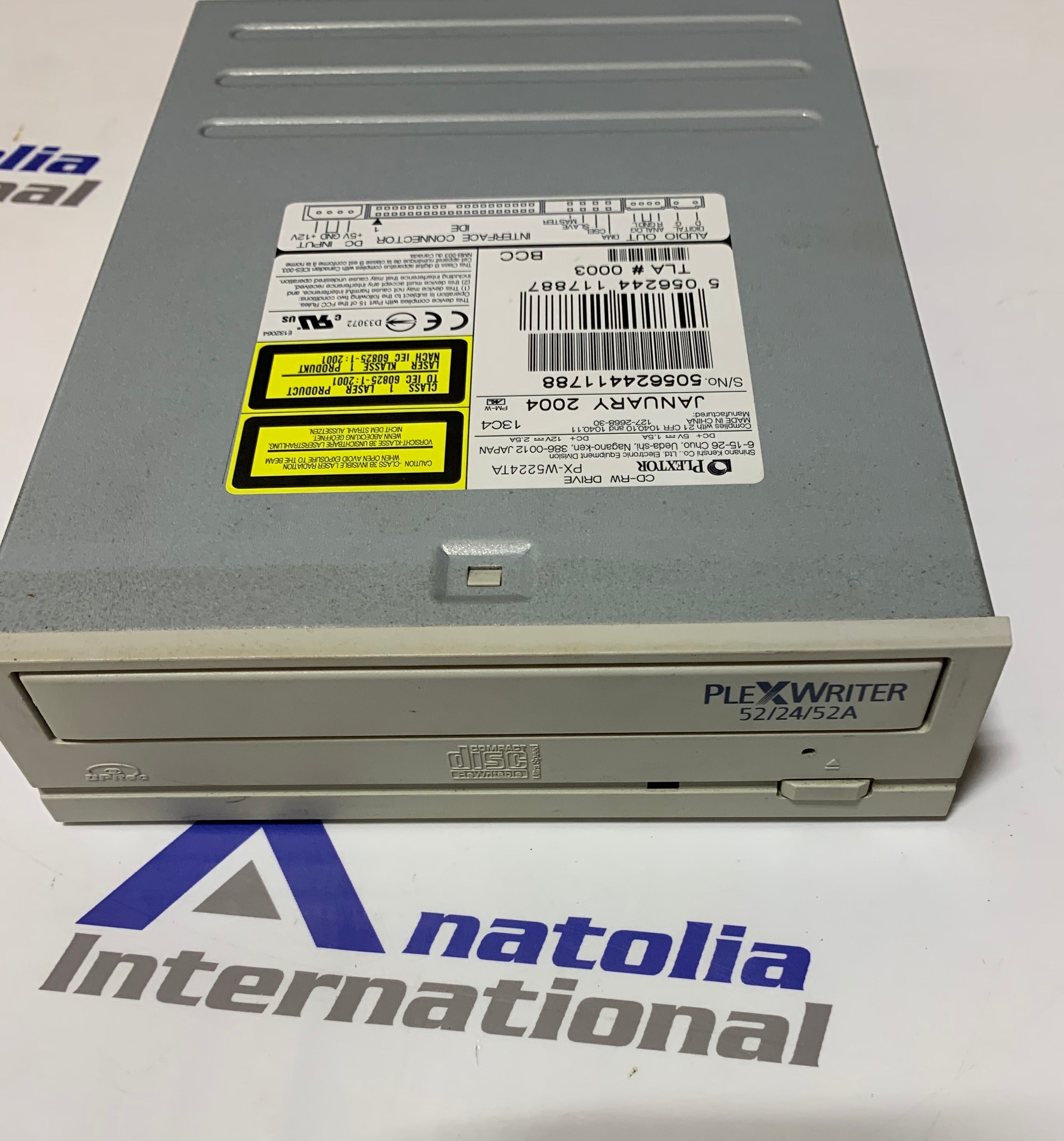 Plextor PX-W5224TA 52X24X52 CD-RW Drive 5.25'' HH IDE