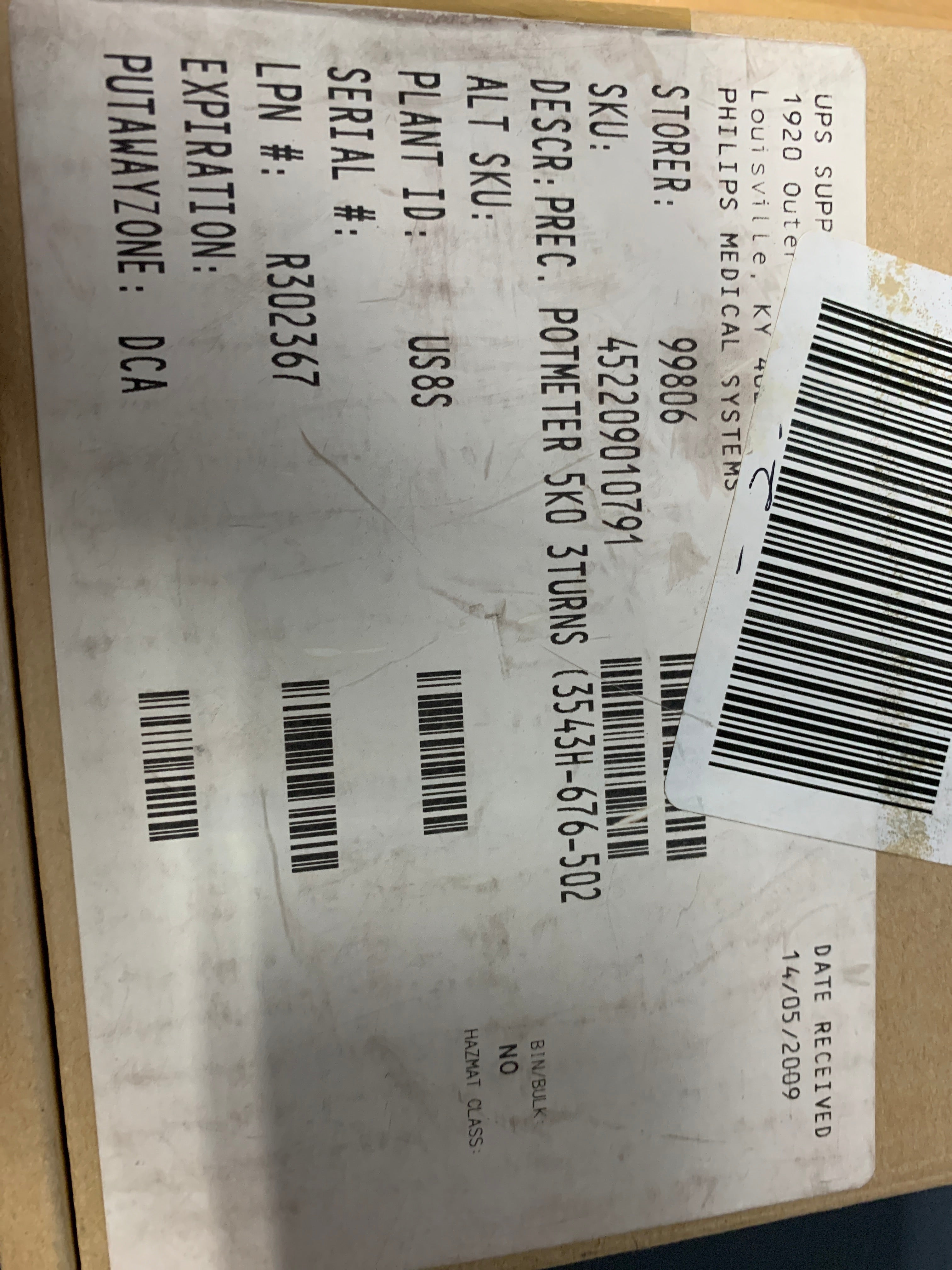 452209010791 Precision Potentiometer 5K0 3turns