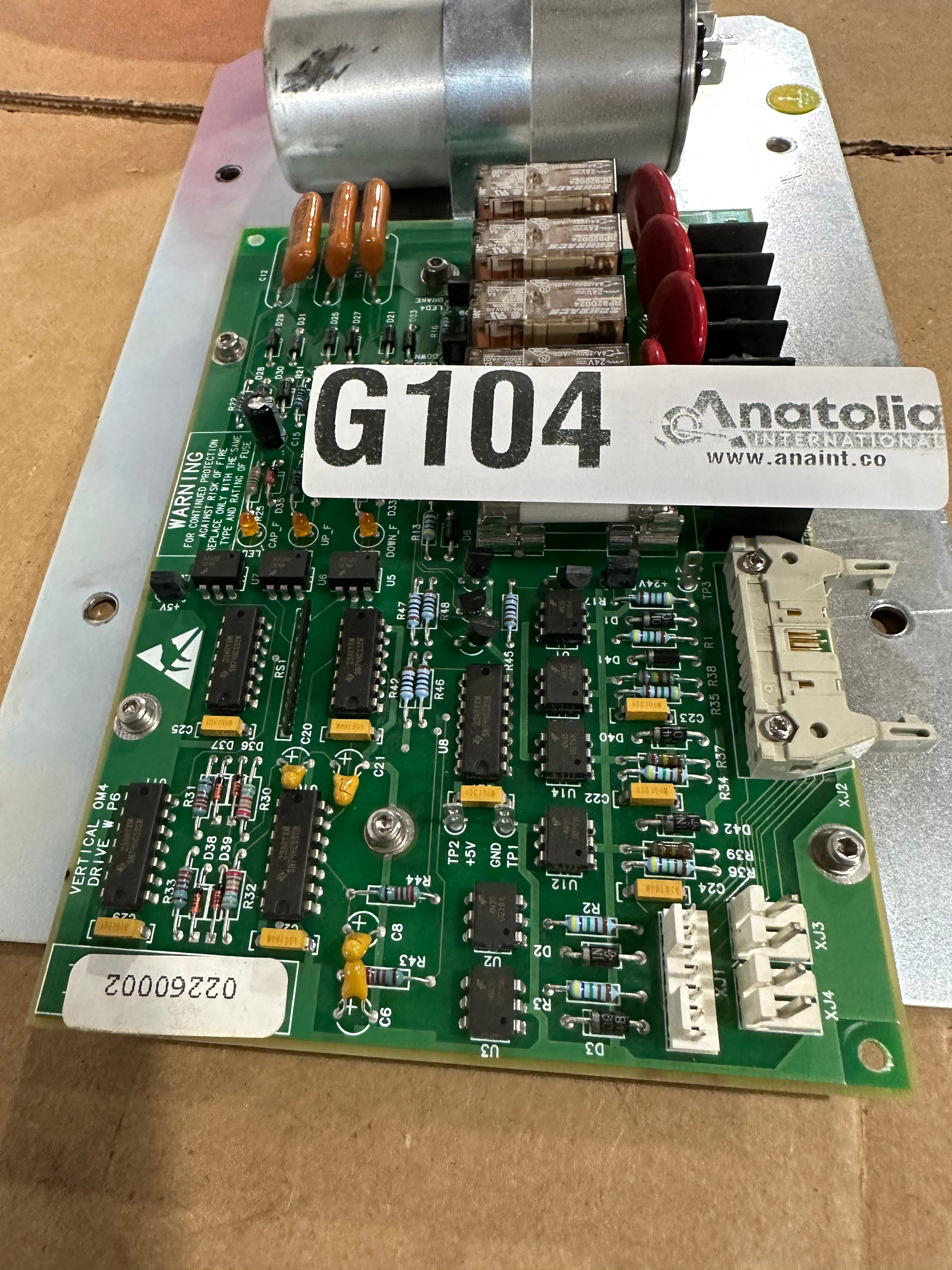 GE Innova Vertical Drive Board Cath Angio Lab Parts