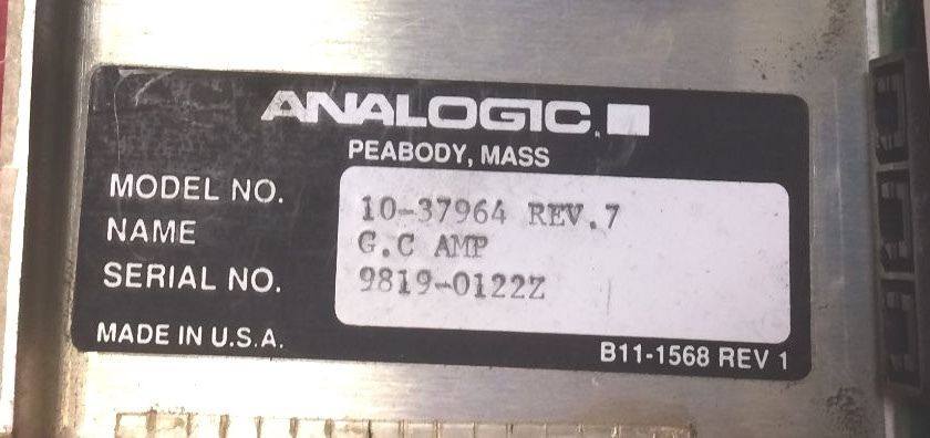 2178378 AN-8290 Analogic Gradient Amplifier GE Open MRI  P/N 10-37964 Rev-7 - Anatolia International, Parts - 1